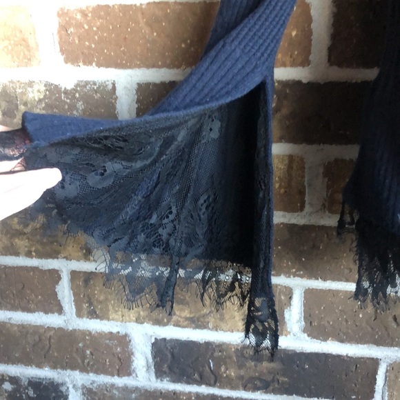 Banana Republic x Olivia Palermo Blue Lace Trim Sweater - Picture 8 of 14